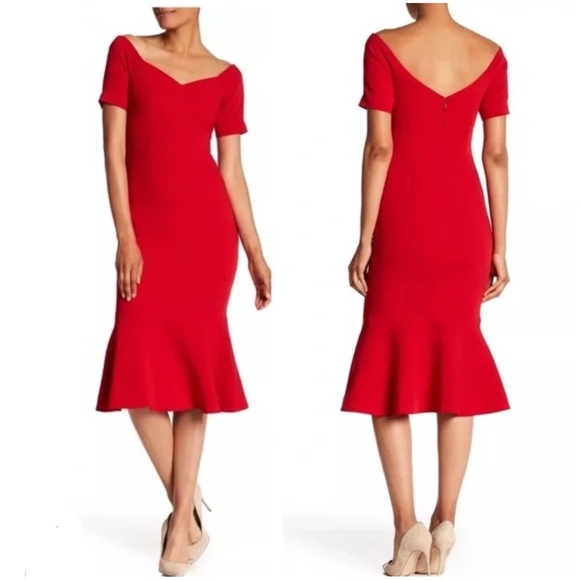 Cinq A Sept Marta Dress in Carmine Red 0 NWOT - Picture 2 of 12